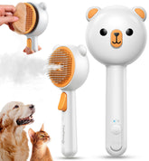 FEELNEEDY Pet Steam Brush en mano para grooming suave de perros y gatos