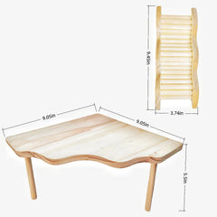 Feiena detalle de madera natural, material no tóxico para roer seguro.