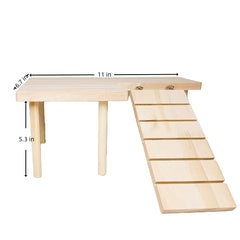 Feiena plataforma de madera para hámster en juego, promueve actividad y exploración