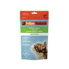 Feline Natural Tripa Verde de Cordero, liofilizada, topper para apoyar la digestión diaria.