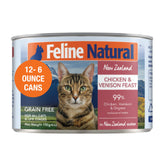 Feline Natural lata pollo y venado, alimento húmedo sabroso para gatos