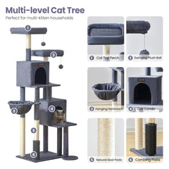 Feliskyn arbol gatos XL, zona de descanso con hamaca para siesta cómoda.