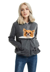 Sudadera Felyong con bolsillo canguro para mascotas, cómodo para paseos.