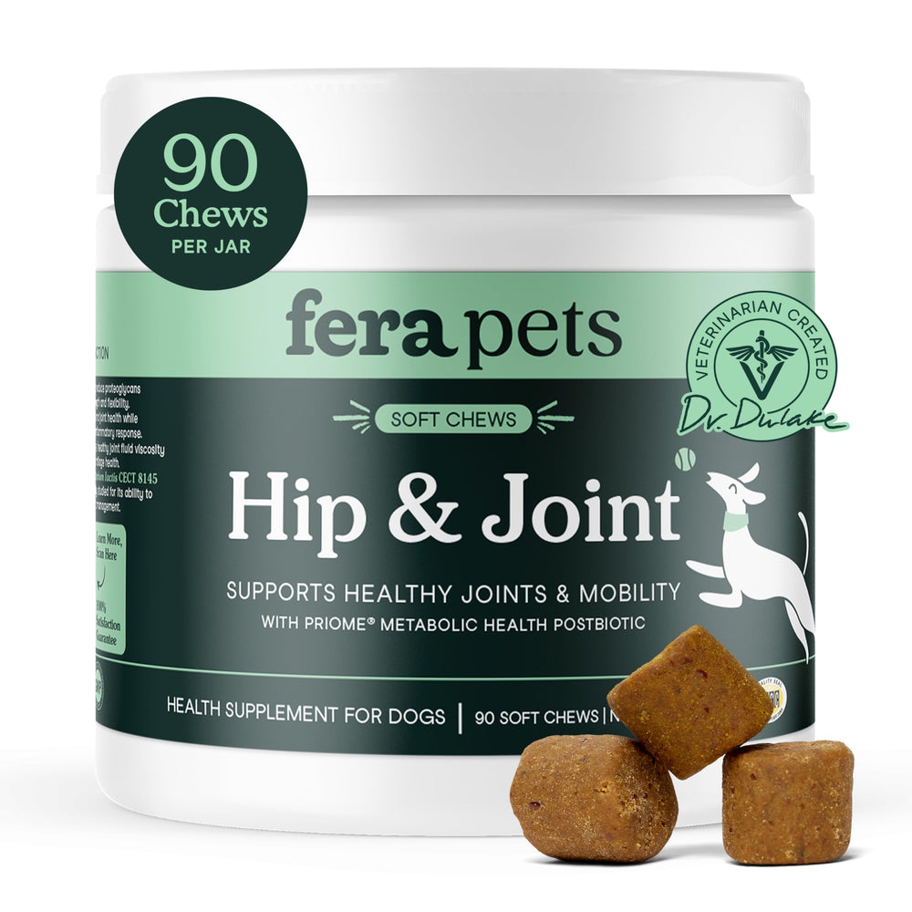 Fera Pets: frasco de suplemento para articulaciones de perros, apoyo a la movilidad