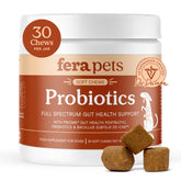 Fera Pets Probiotics para perros: bocaditos prebióticos para digestión diaria.
