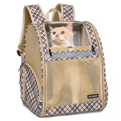 Mochila FERMAO caqui con malla ventilada para mayor comodidad.