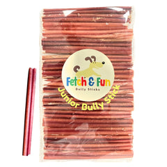 Fetch & Fun Bullysticks palito bully de 6 pulgadas delgado para limpieza dental diaria.