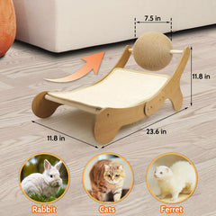 Fhiny bola giratoria de sisal para juego activo y estimulación.