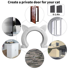 Fhiny-tamano-l-puerta-gato: adaptable para la mayoría de felinos.