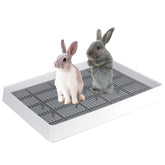 FHTONGE caja-arena-conejo-extragrande para entrenamiento higiénico y cómodo.