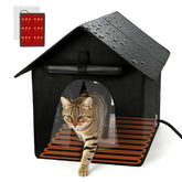 FHTONGE casa para gatos caliente exterior, refugio cálido en invierno.