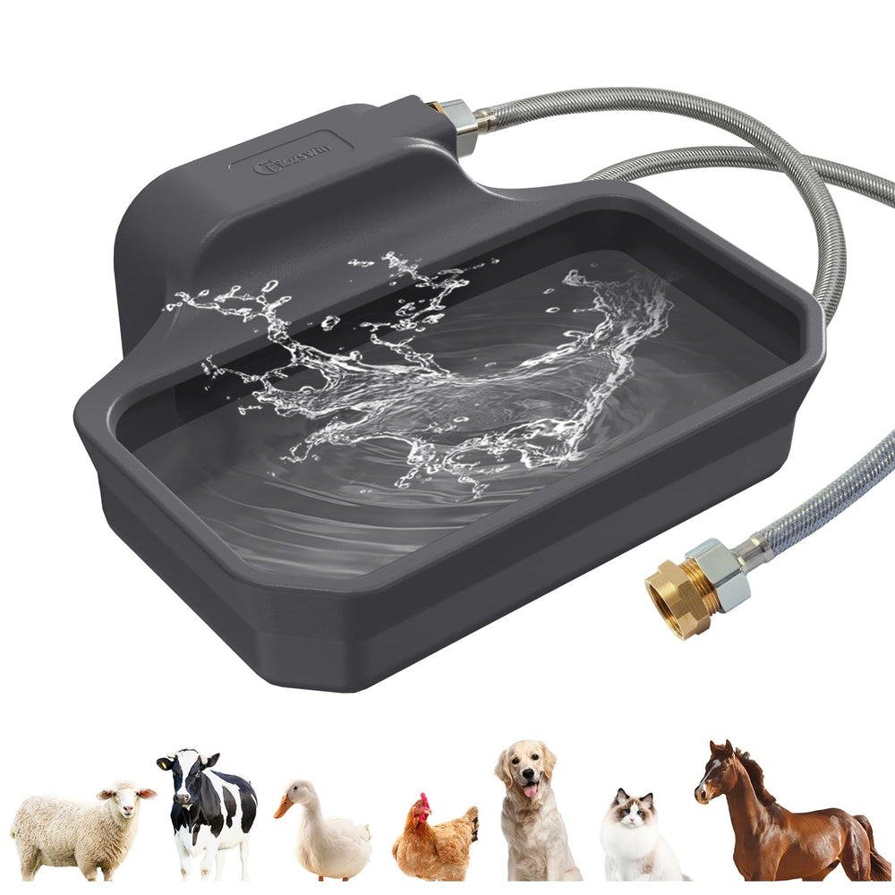 Bebedero automático Ficuswin 135 onzas para perros grandes en exterior.