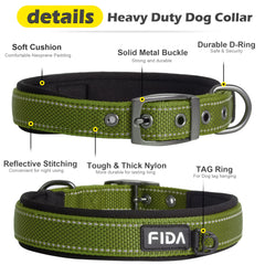 Collar Fida con hebilla metálica duradera para uso diario.