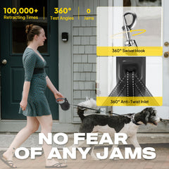 Fida correa retráctil mango ergonómico suave para caminatas largas