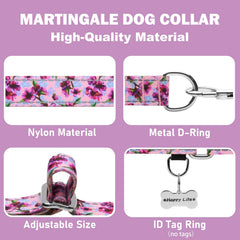 Fidohug collar martingale reflectivo, hilo brillante para alta visibilidad durante caminatas nocturnas.