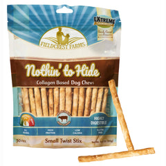 Fieldcrest Farms Nothin' to Hide Twist Stix presenta masticación segura para perros pequeños