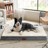 Figopage cama para perro grande con superficie sherpa suave para descanso cómodo