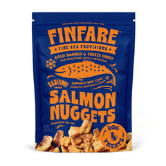 Finfare empaque 2 onzas: premios de salmón liofilizado para perros, ideales para entrenamiento.