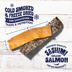 Tiras crujientes de piel de salmón Finfare, ideal para premiar durante el entrenamiento.