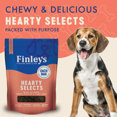 Finley's Hearty Bites: forma de corazón facilita porciones y entrenamiento.