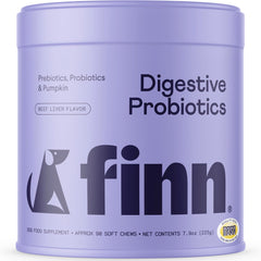 Finn Digestive Probiotics para perros: bote para facilitar la dosificación diaria y apoyar la digestión