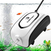 Fishkeeper bomba de aire con diseño compacto para acuarios pequeños.