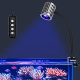 fishkeeper luz con abrazadera para acuario marino de 12W ilumina 24/7