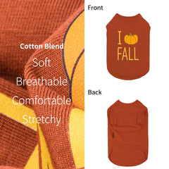 Fitwarm camisa para perro Otoño base naranja, color cálido para días fríos.
