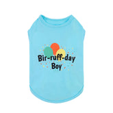 Camiseta Fitwarm para perro con diseño de cumpleaños y globos, ideal para fotos.