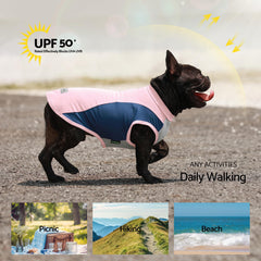 Fitwarm camiseta para perro, rosa mediana, tejido transpirable para verano.