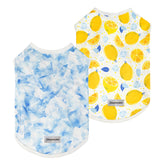 Fitwarm conjunto de dos camisas para perro con diseño limón-hielo, cómodo y ligero.