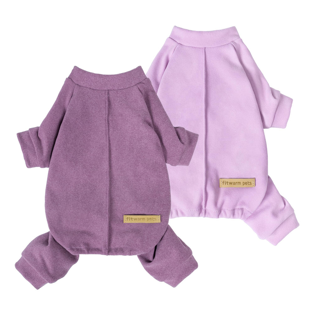 Fitwarm pijama para perro dos pack de felpa, vista frontal, ideal para clima frío y cómodo