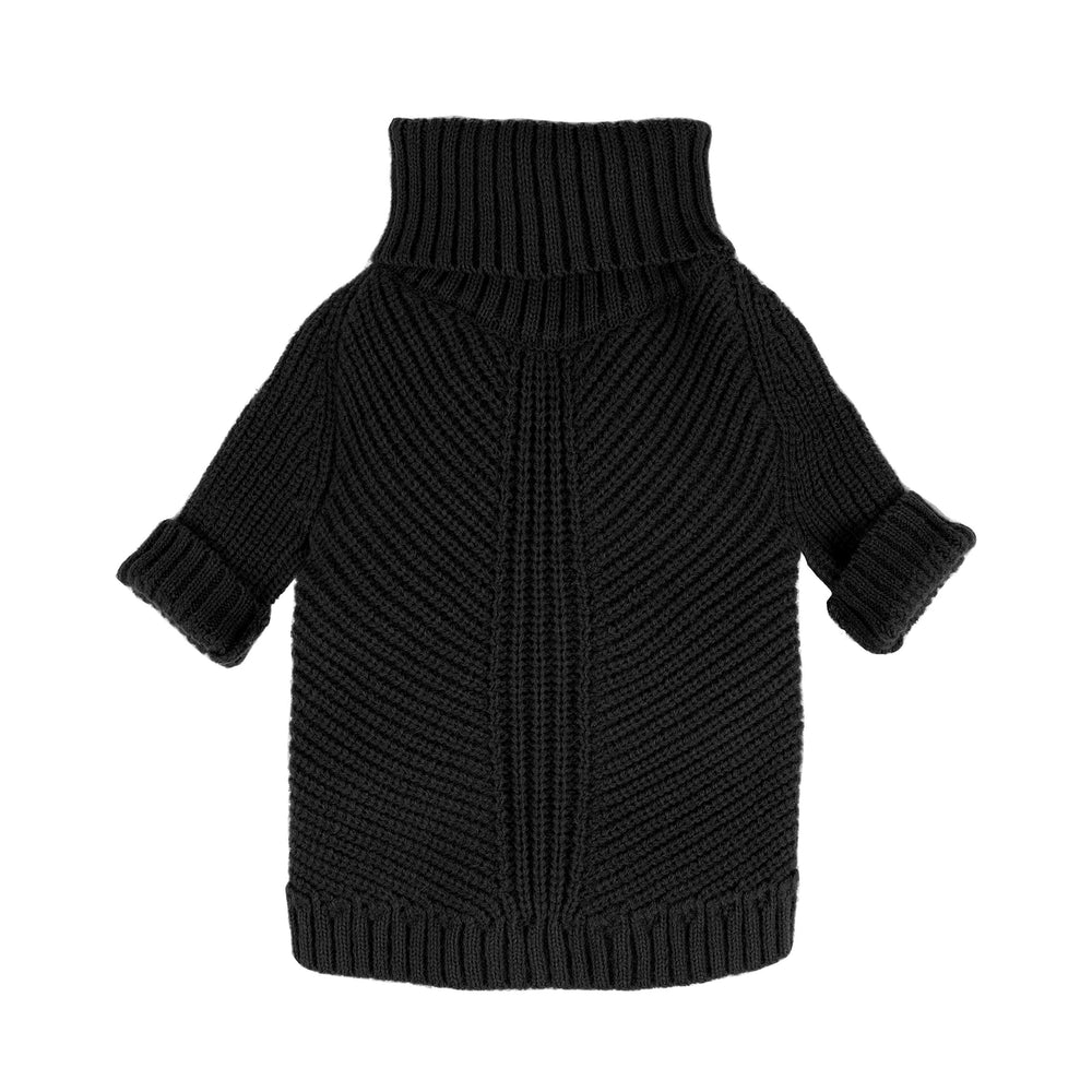 Fitwarm suéter para perro de frente con cuello alto, ideal para climas fríos.