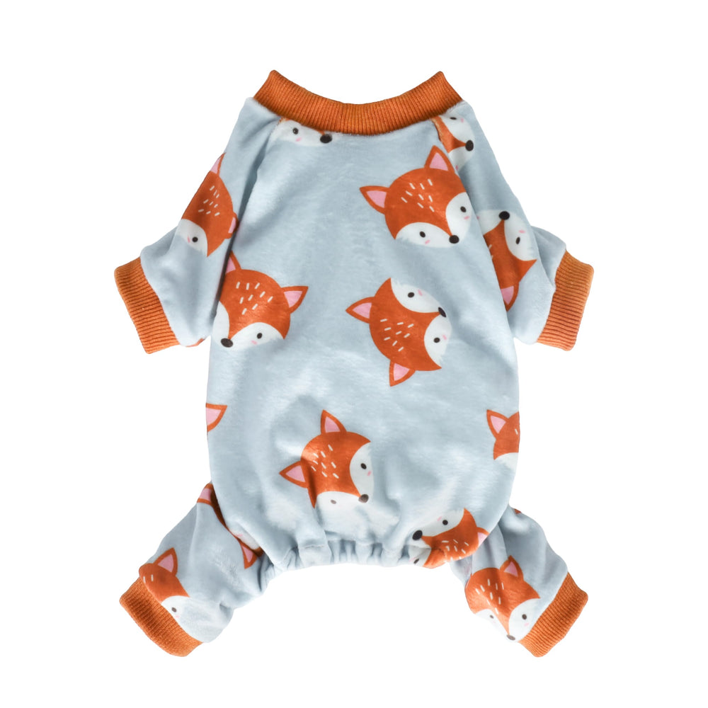 Fitwarm pijama perro zorro divertido frente gris naranja XXL para abrigo cómodo