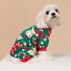 Fitwarm pijama navideño para perro, estampado navidad; ideal para eventos y fotos