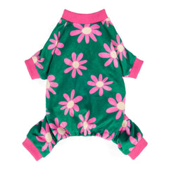 Fitwarm pijamas para perro con flores verde XL, ideal para mantener al perro cálido durante paseos.