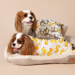 Fitwarm pijamas para perro, detalle de mono y banana, diseño encantador