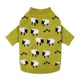 Sudadera Fitwarm para perro con ovejas, vista frontal, ideal para paseos invernales.