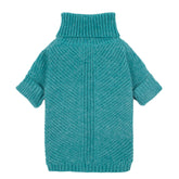 Fitwarm sudadera para perro teal vista frontal, mantiene al perro pequeño abrigado durante paseos fríos
