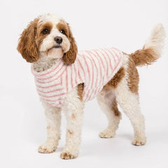 Fitwarm sudadera perro tejido felpado, primer plano de textura suave para abrigo cálido.