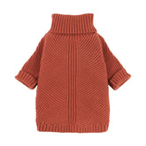 Fitwarm suéter para perro cuello alto rojo mediano, detalle de calor envolvente.