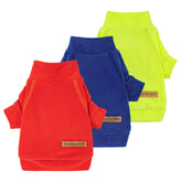 Fitwarm trío de suéteres para perros con cuello alto en amarillo, ideal para salidas diarias