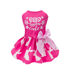 Fitwarm vestido-pascua-perro con lazo, cómodo y elegante para la mascota
