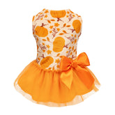Fitwarm vestido-perro-calabaza flor-frente, ideal para fotos otoñales