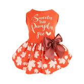 Fitwarm vestido naranja con hojas de arce, cómodo para paseos y sesiones fotográficas.