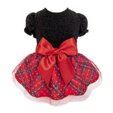 Fitwarm vestido navideño para perros, manga abullonada, ideal para fiestas.