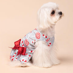 Vestido Fitwarm para perro con piruleta roja: estilo destacado