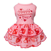 Fitwarm vestido San Valentín para perros pequeños, frente, ideal para fotos festivas.