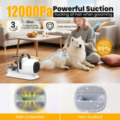 FIXR kit grooming para perros con 5 herramientas para cepillar, recortar y limpiar