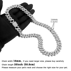 Flatfoosie collar diámetro 14mm, aspecto robusto para razas grandes.